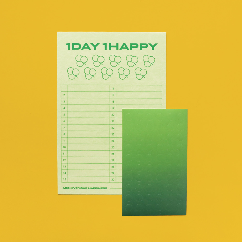 [Calendar] 1day1happy Tracker &amp; sticker